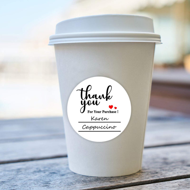 Top label 500 Pcs Thank You for Your Purchase Stickers,2 Inches Thank You Labels with Lines,Writable Stickers for Business,Bakery,Cafe,Boutiques,Packaging - Image 4